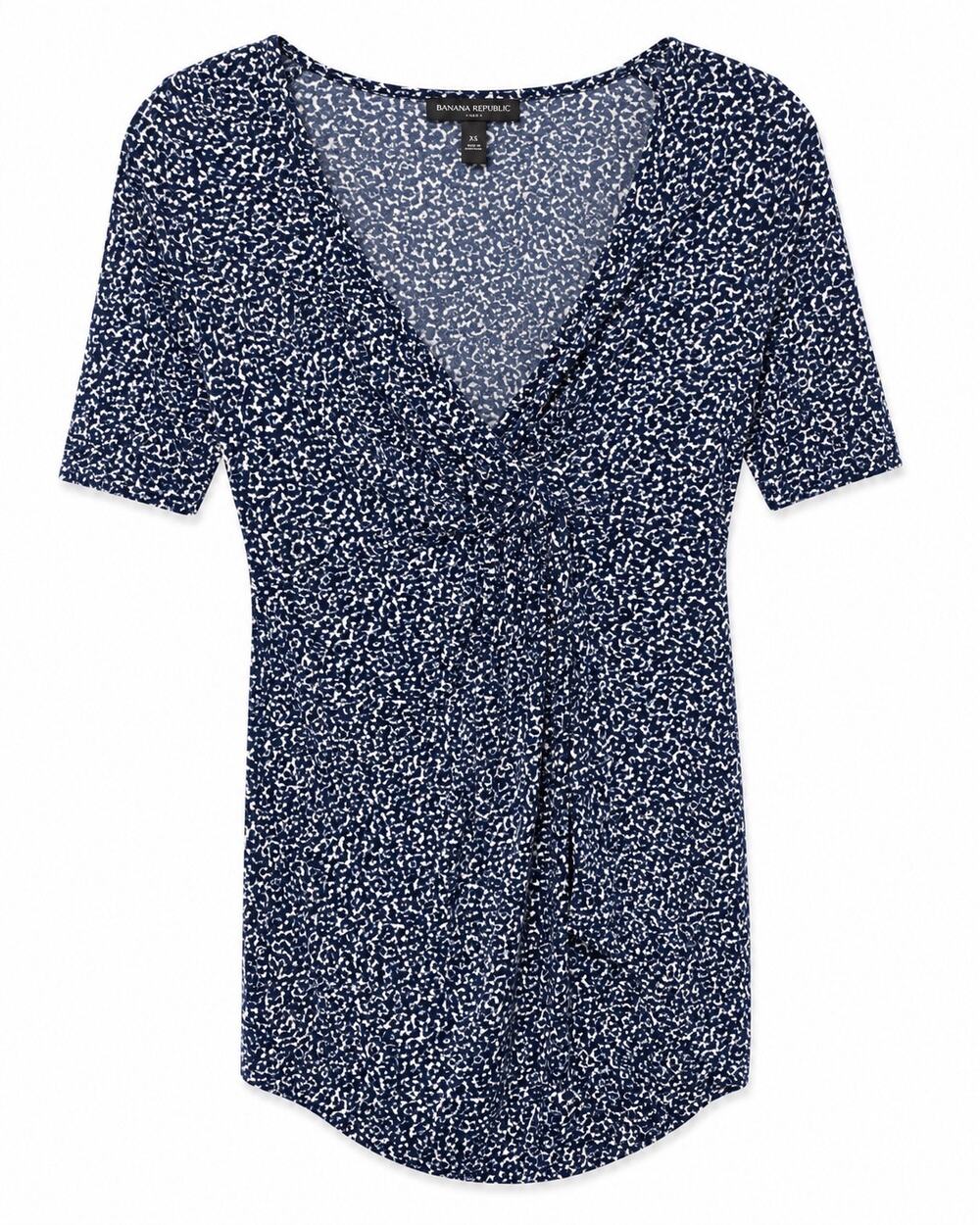 Nwot Banana Republic Faux Wrap Asymmetrical Pettite Dress Womens Sz SP Navy